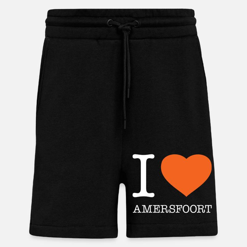 I LOVE AMERSFOORT - Shorts - made by SPREAD - SOLID BLACK