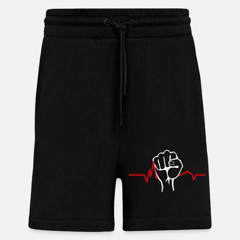 Poing pulsé - Short bio décontracté fabriqué en UE - SOLID BLACK