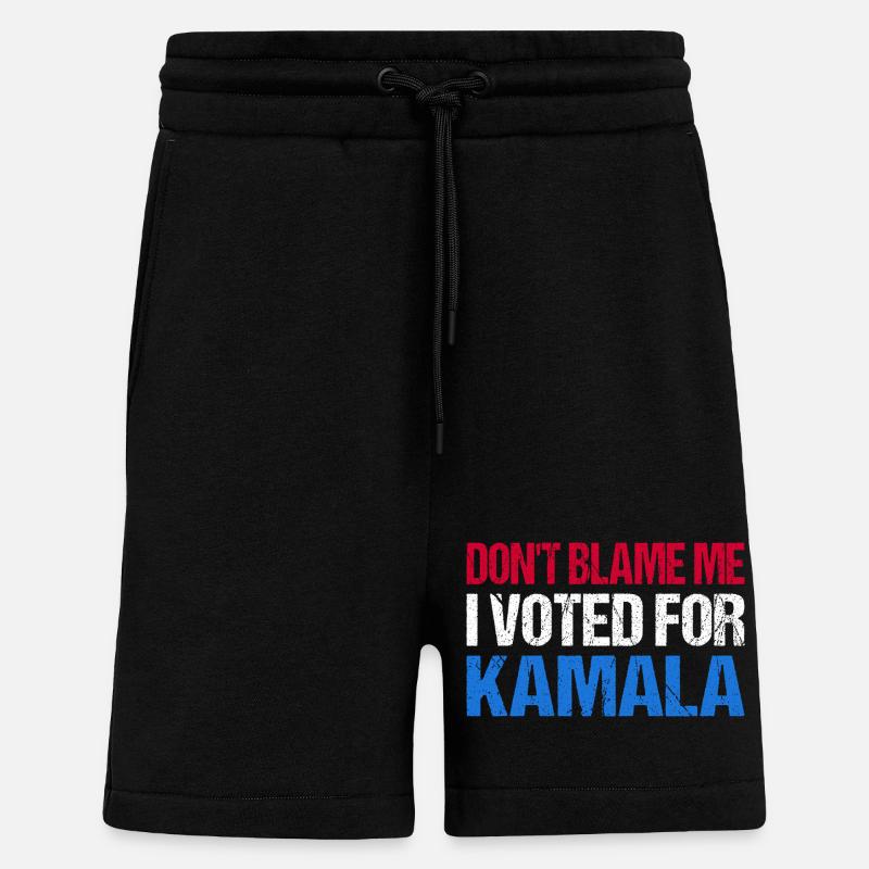 Don't Blame Me I Vote For Kamala I - Shorts - made by SPREAD - SOLID BLACK