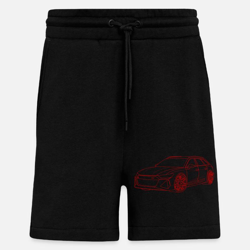 Auto outline rot - Shorts - made by SPREAD - SOLID BLACK