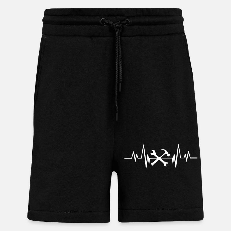 Herzschlag mechaniker - Shorts - made by SPREAD - SOLID BLACK