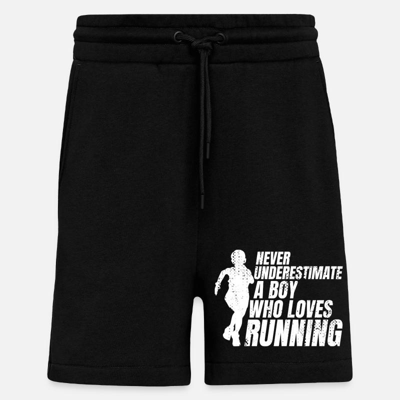 Lustiger Läufer Junge - Shorts - made by SPREAD - SOLID BLACK