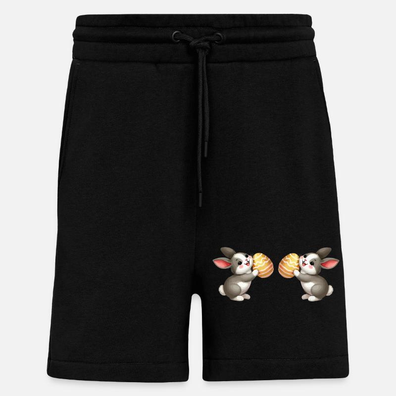 Bunny Rabbit Easter 2 - Shorts - made by SPREAD - SOLID BLACK