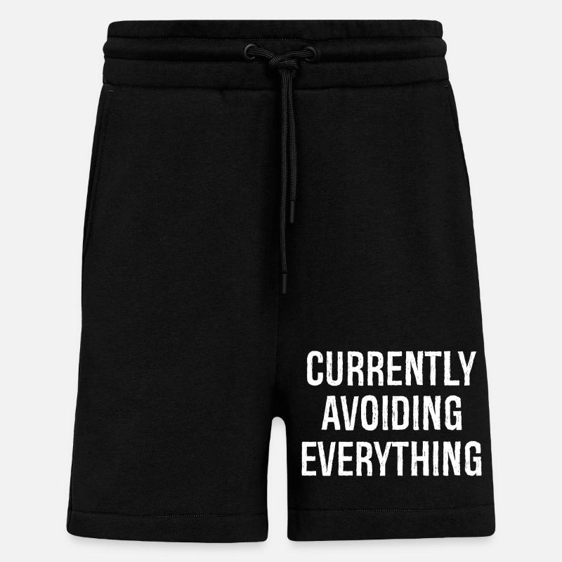 currently avoiding everything - Shorts - made by SPREAD - SOLID BLACK