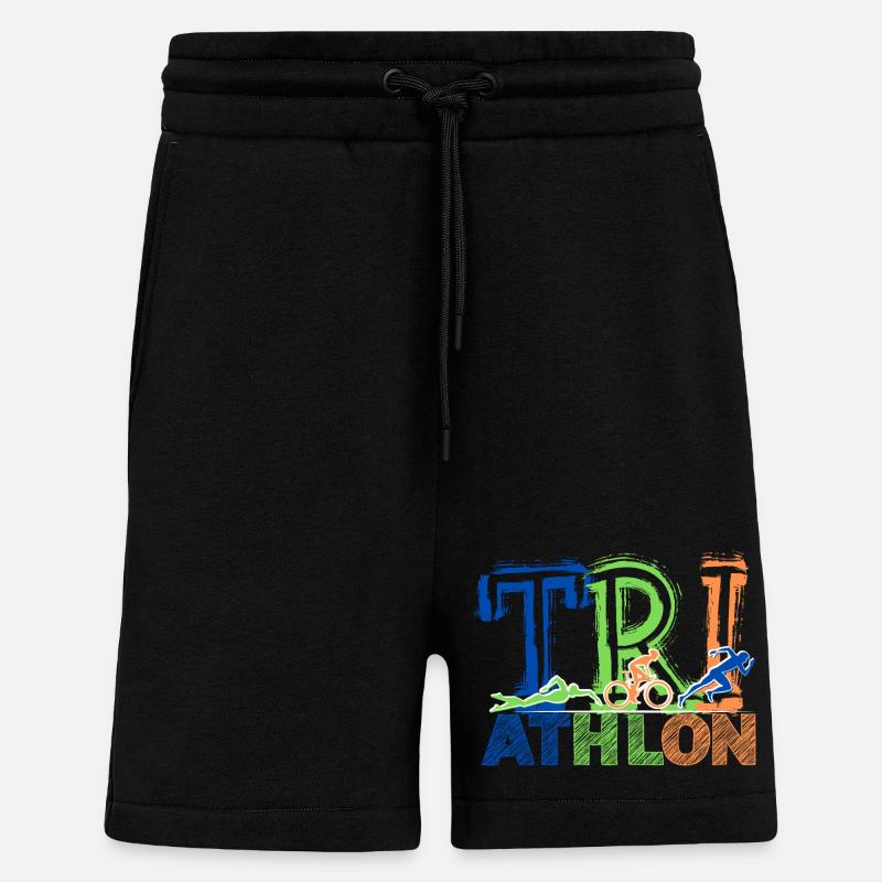 TRIATHLON - Next Level - Shorts - made by SPREAD - SOLID BLACK