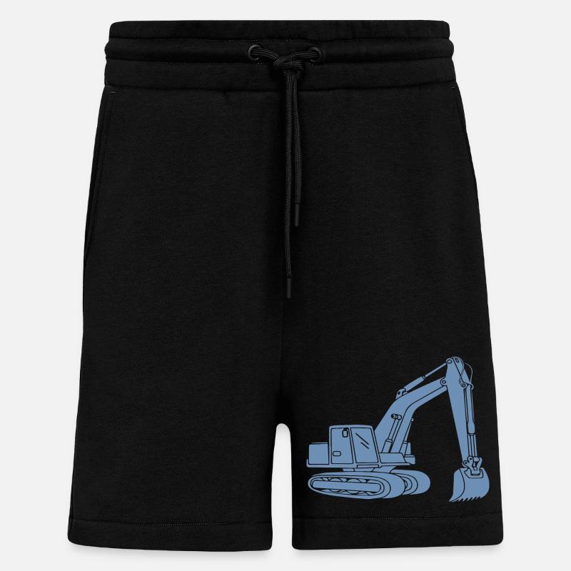 Bagger Silhouette Baugeräteführer Tiefbau - Shorts - made by SPREAD - SOLID BLACK