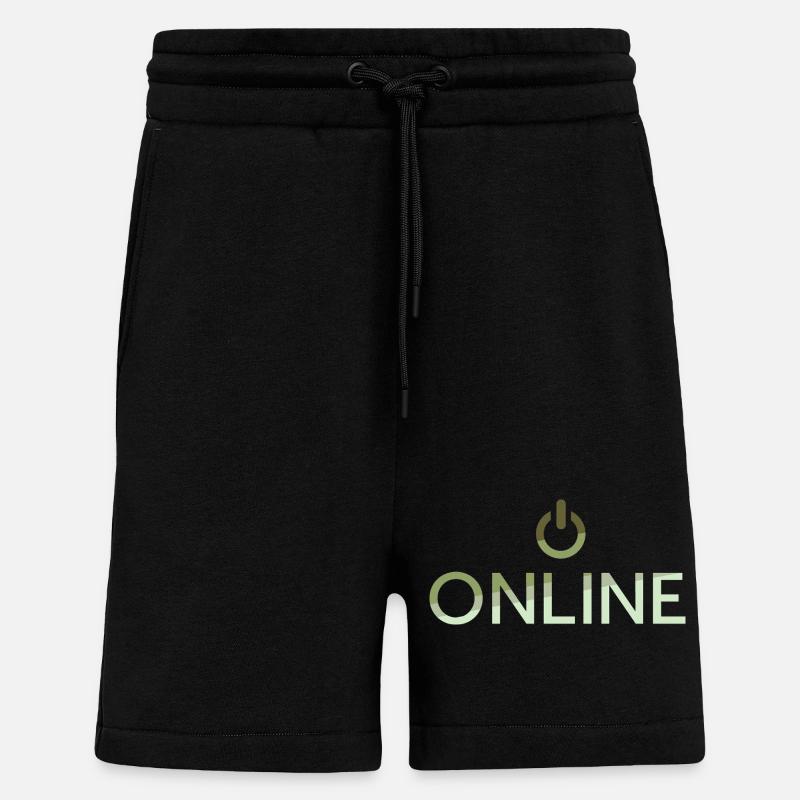 online lettering - On Button active - Shorts - made by SPREAD - SOLID BLACK