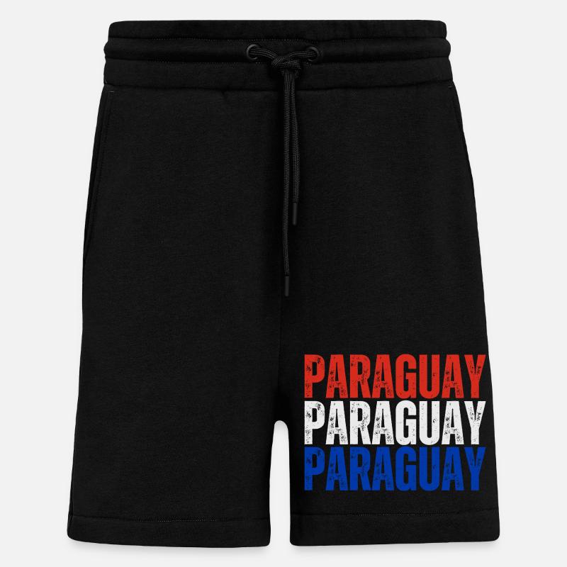 Paraguayan pride, Paraguayan flag - Shorts - made by SPREAD - SOLID BLACK