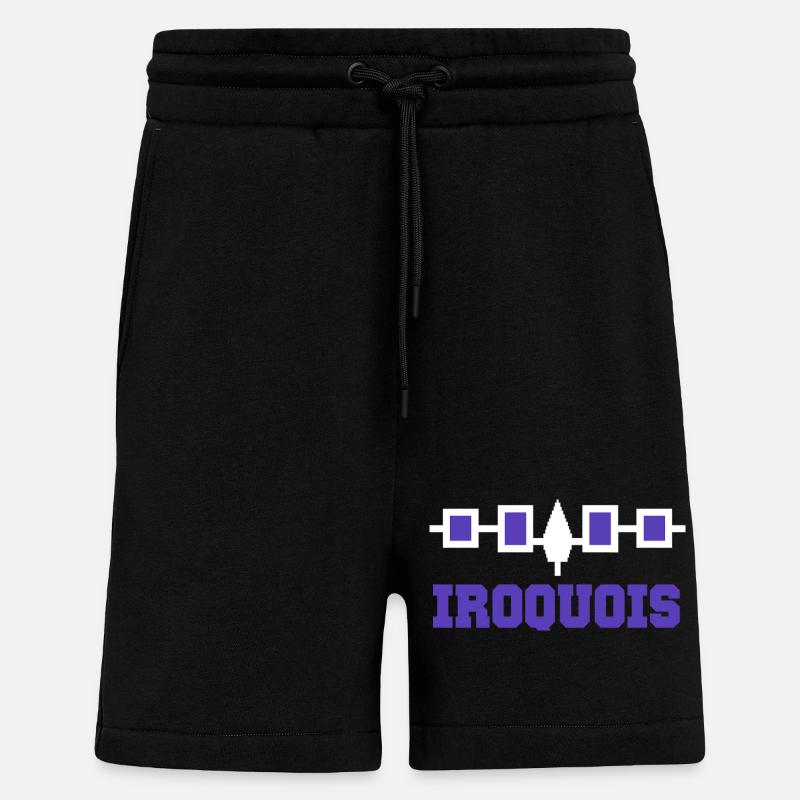 La ceinture iroquoise de Hiawatha - Short bio décontracté fabriqué en UE - SOLID BLACK