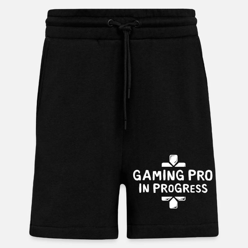 Gaming Pro Leidenschaft - Zocker Spruch - Shorts - made by SPREAD - SOLID BLACK