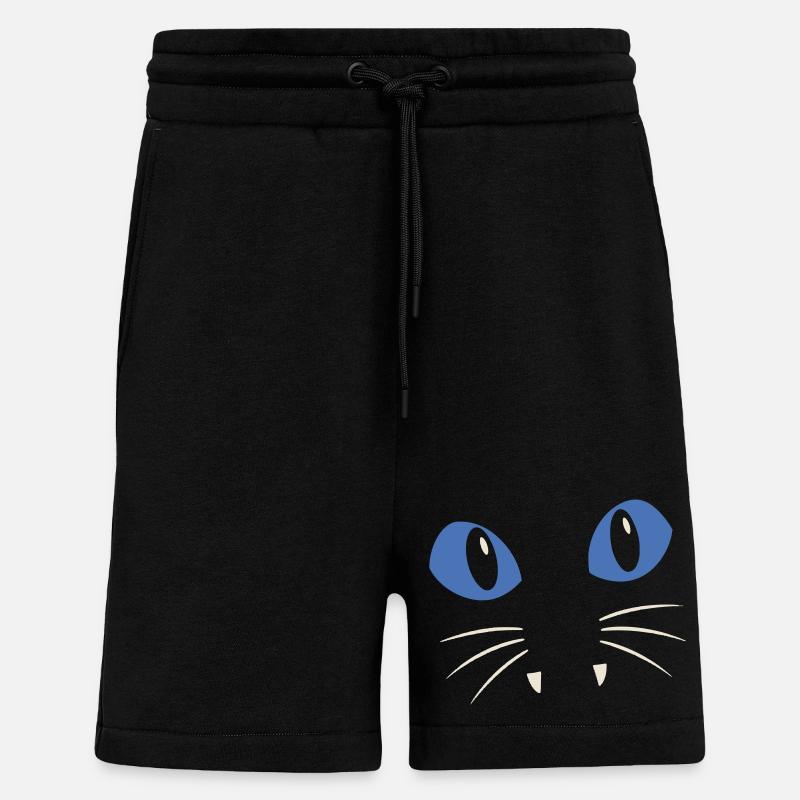 Blauäugige Katze - Shorts - made by SPREAD - SOLID BLACK