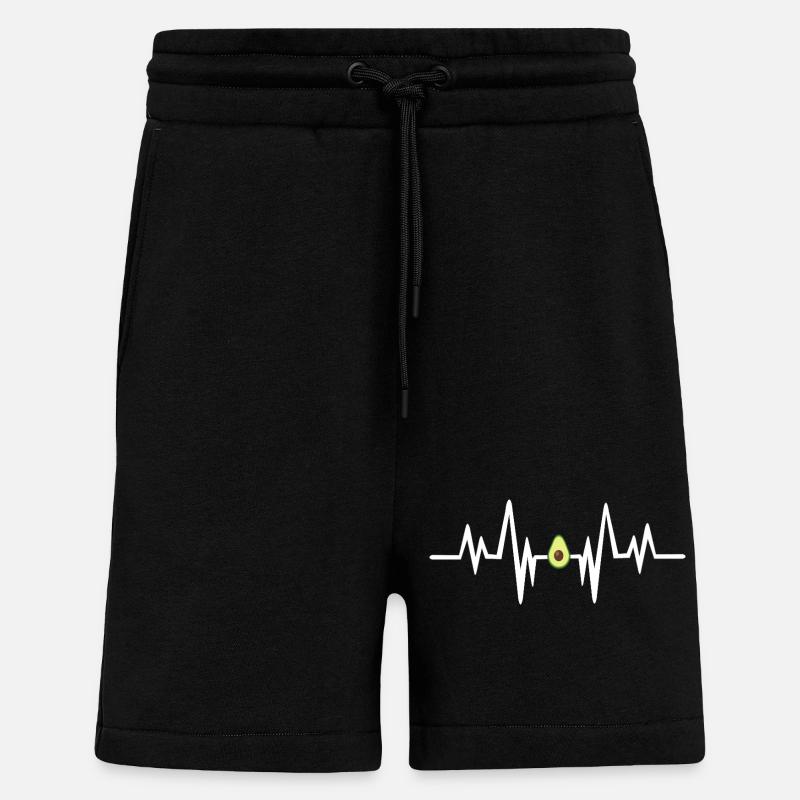 Battement de cœur d’avocat - Short bio décontracté fabriqué en UE - SOLID BLACK