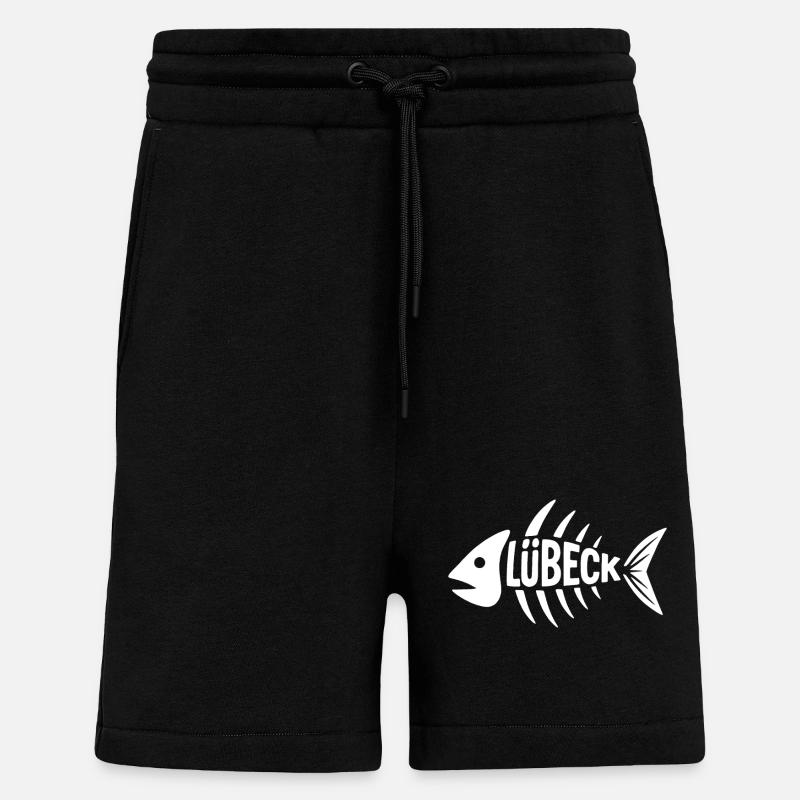 Lübecker Fischgrät - Shorts - made by SPREAD - SOLID BLACK