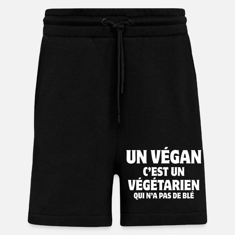 vegan, vegan, vegetarisch, Lebensmittel - Shorts - made by SPREAD - SOLID BLACK