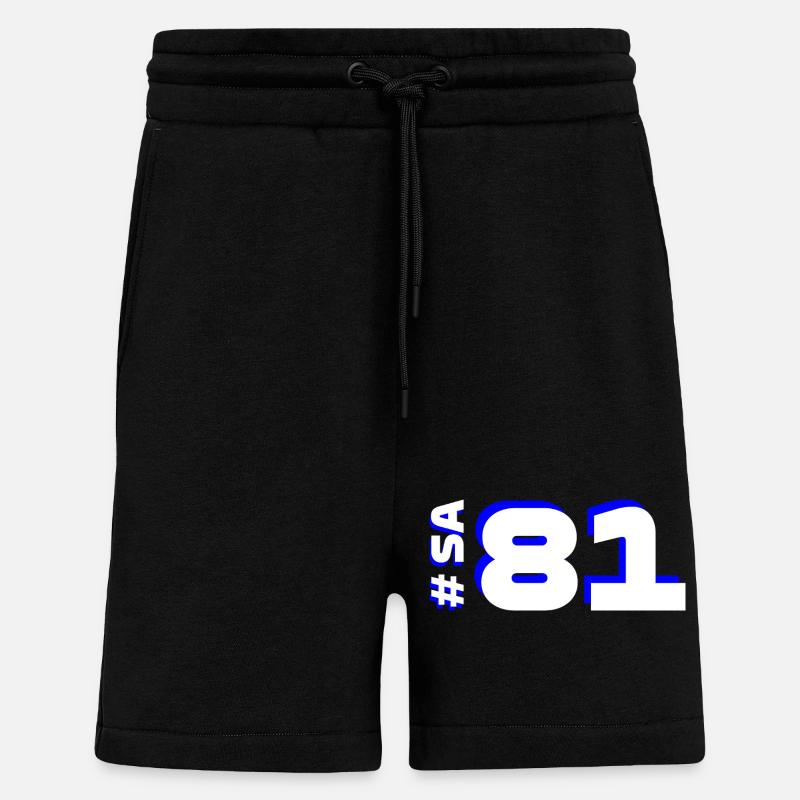 SA81 - Short bio décontracté fabriqué en UE - SOLID BLACK