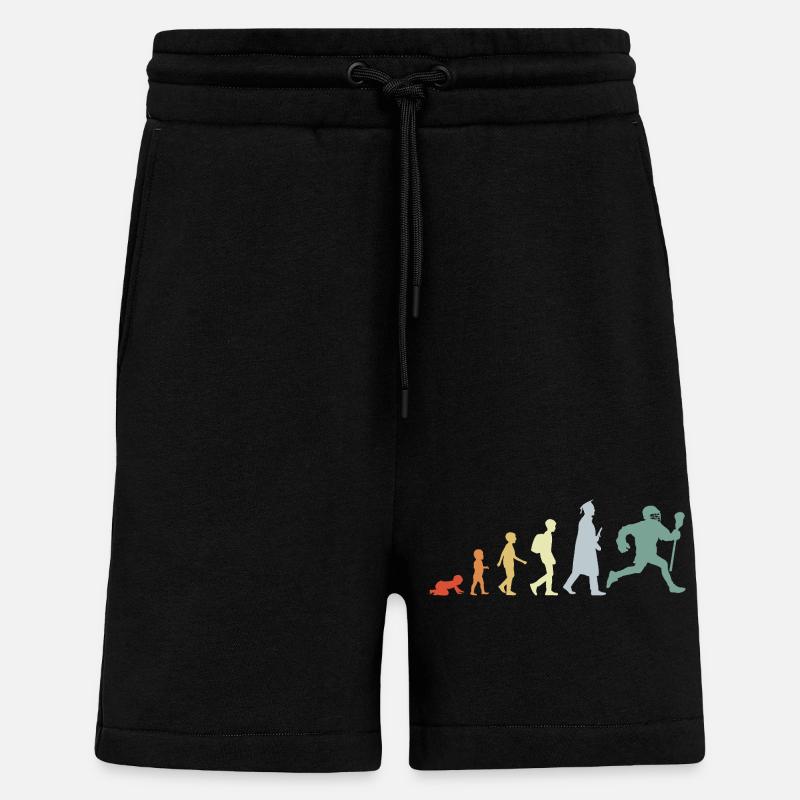 Évolution d’un joueur de crosse - Short bio décontracté fabriqué en UE - SOLID BLACK