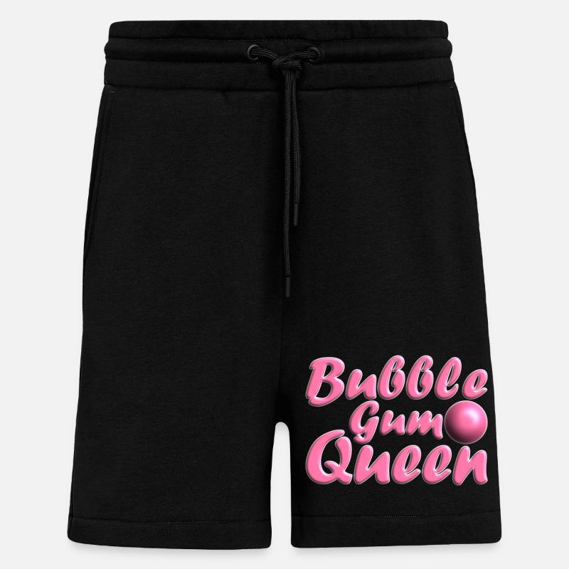 Bubblegum Queen rose - Short bio décontracté fabriqué en UE - SOLID BLACK