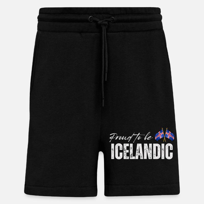 Isländisch stolz, ich liebe Island - Shorts - made by SPREAD - SOLID BLACK