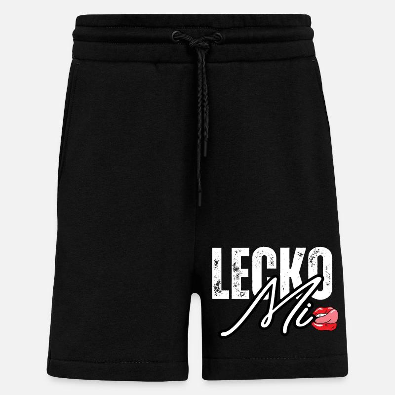 Lederoptik mit Lippenakzent - Shorts - made by SPREAD - SOLID BLACK