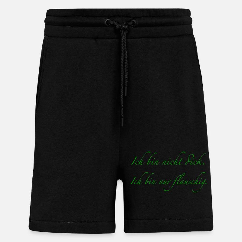 Ich bin nicht dick. - Shorts - made by SPREAD - SOLID BLACK