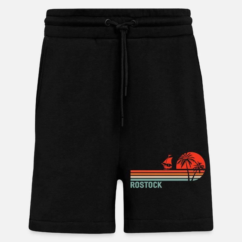 Rostocker Sunset Vibes - Shorts - made by SPREAD - SOLID BLACK