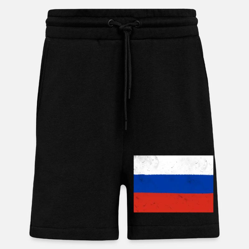 Flagge Russlands - Shorts - made by SPREAD - SOLID BLACK