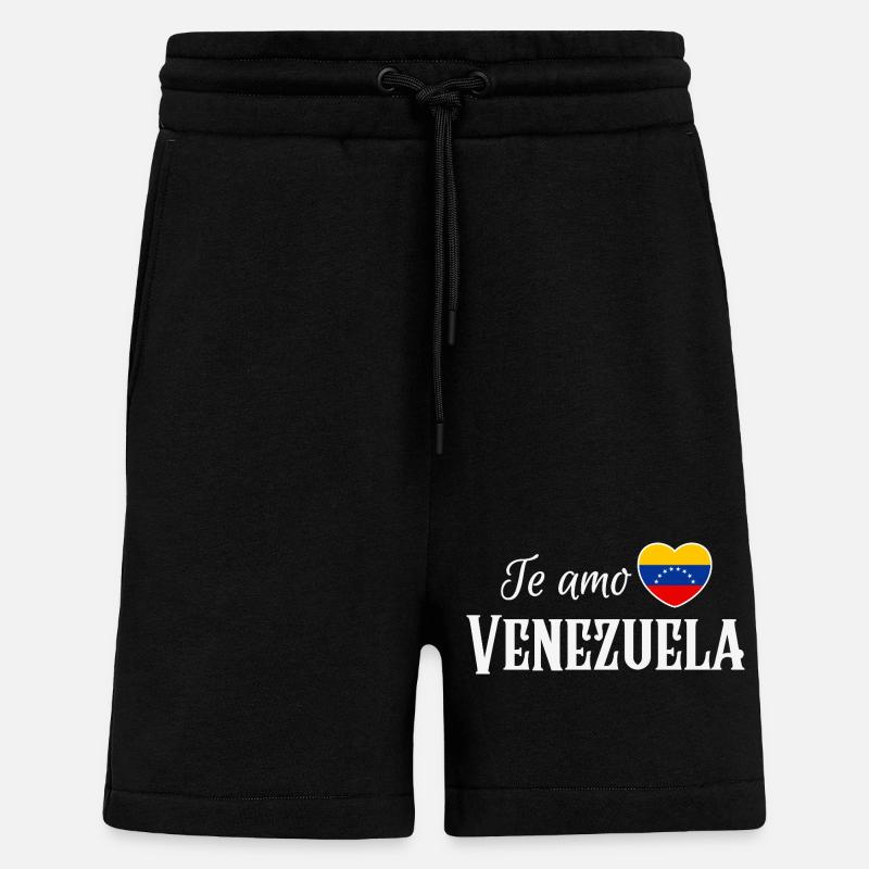 I love Venezuela, Venezuelan pride - Shorts - made by SPREAD - SOLID BLACK