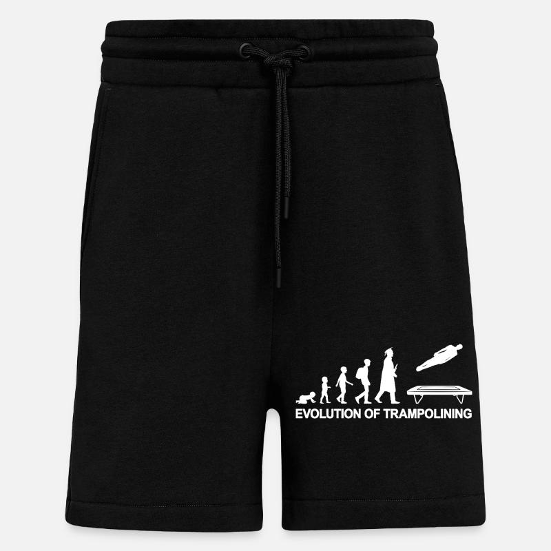 Evolution Trampolinist - Shorts - made by SPREAD - SOLID BLACK