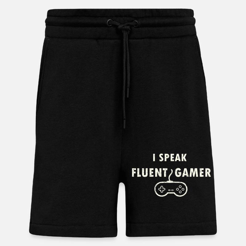 Fließend in Gamer - Shorts - made by SPREAD - SOLID BLACK