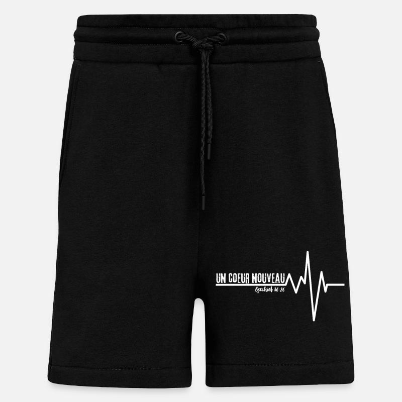 EIN NEUES HERZ (B/N) - Shorts - made by SPREAD - SOLID BLACK