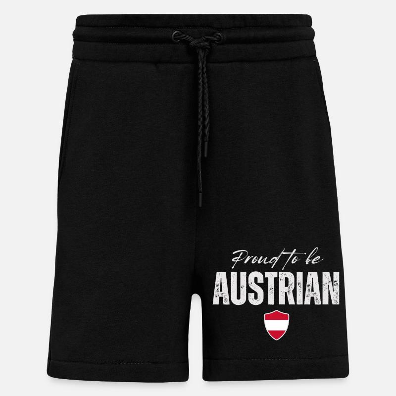 Proud Austrian, Made in Austria - Shorts - made by SPREAD - SOLID BLACK