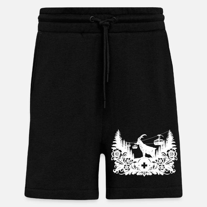 Steinbock_1_white_ - Short bio décontracté fabriqué en UE - SOLID BLACK