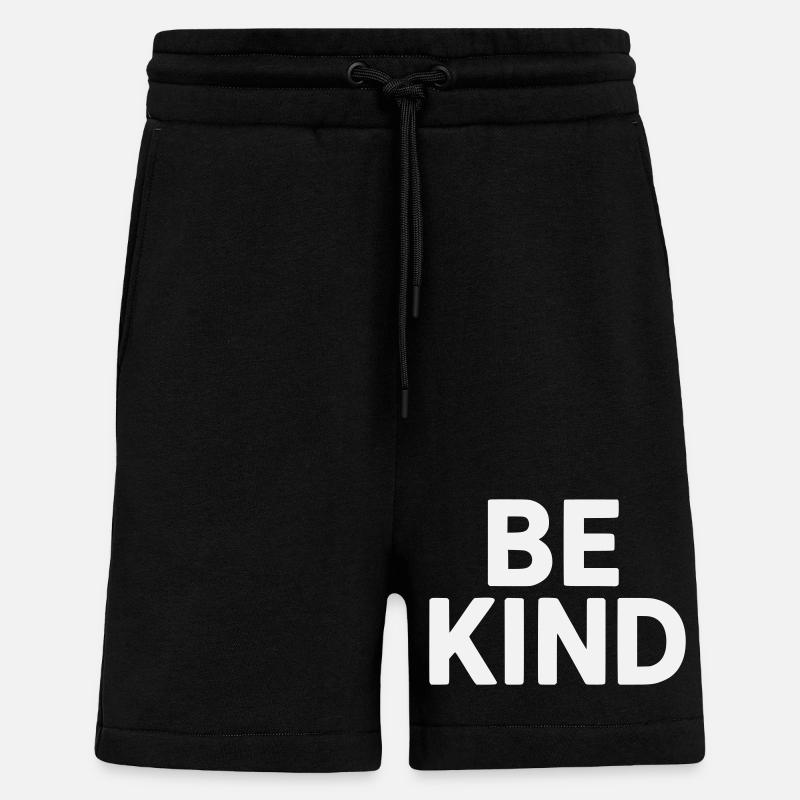 Be kind slogan plain - Shorts - made by SPREAD - SOLID BLACK