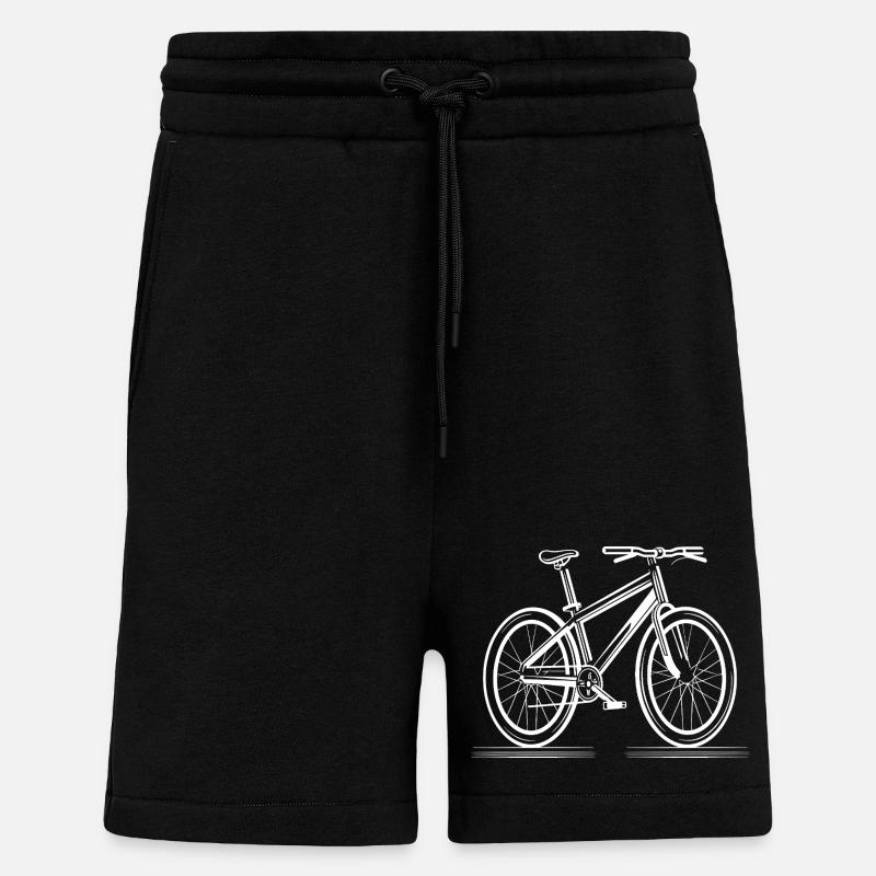 Graphique de vélo - Short bio décontracté fabriqué en UE - SOLID BLACK