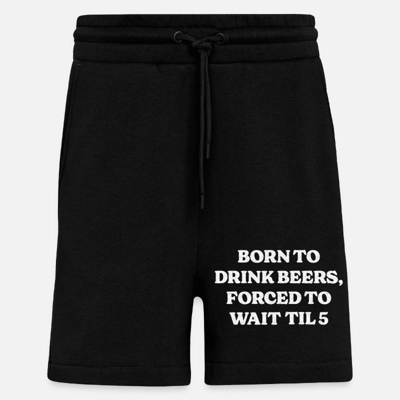 Humor, festive alcohol, dynamic - Shorts - made by SPREAD - SOLID BLACK