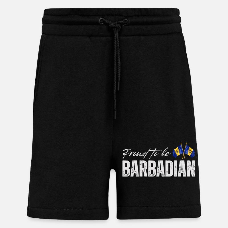 Barbadian Pride, Barbados Flag - Shorts - made by SPREAD - SOLID BLACK