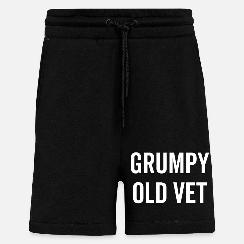 Grumpy Old Vet - Short bio décontracté fabriqué en UE - SOLID BLACK