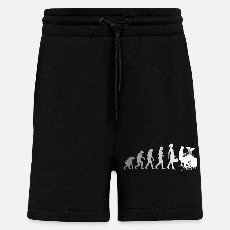 Evolution Schlagzeugerin Percussionniste - Short bio décontracté fabriqué en UE - SOLID BLACK