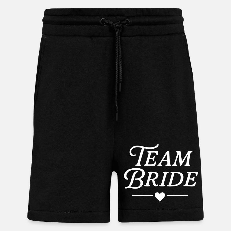Classique Team Bride (Blanc) - Short bio décontracté fabriqué en UE - SOLID BLACK