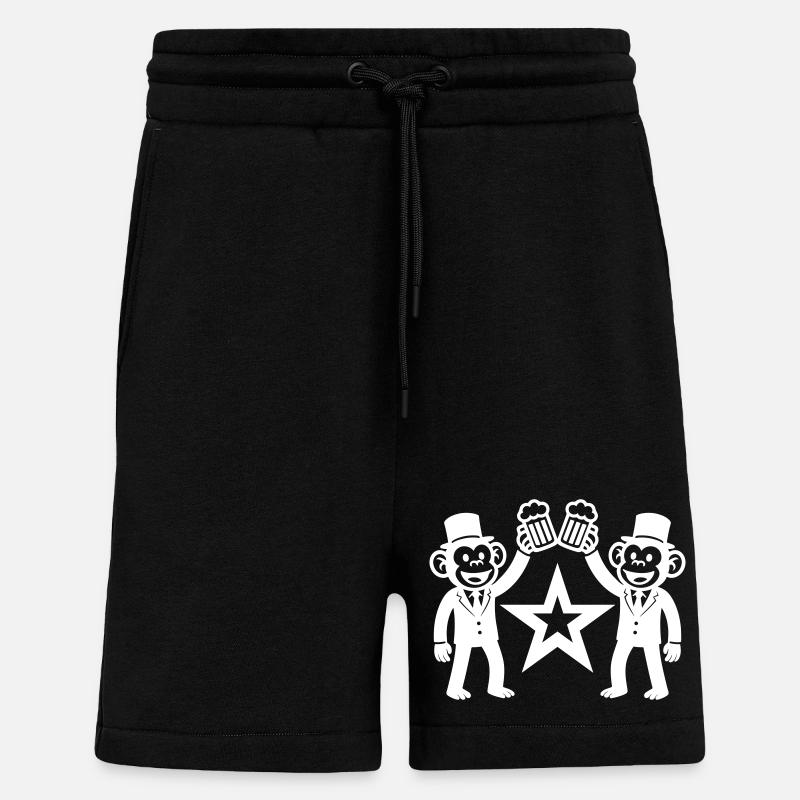 Affe Bräutigam Team Lustig Jga - Shorts - made by SPREAD - SOLID BLACK