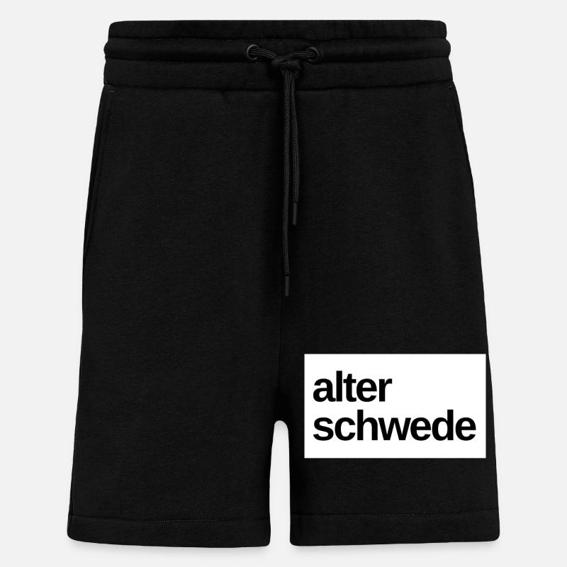 Alter Schwede Fun Design - Shorts - made by SPREAD - SOLID BLACK