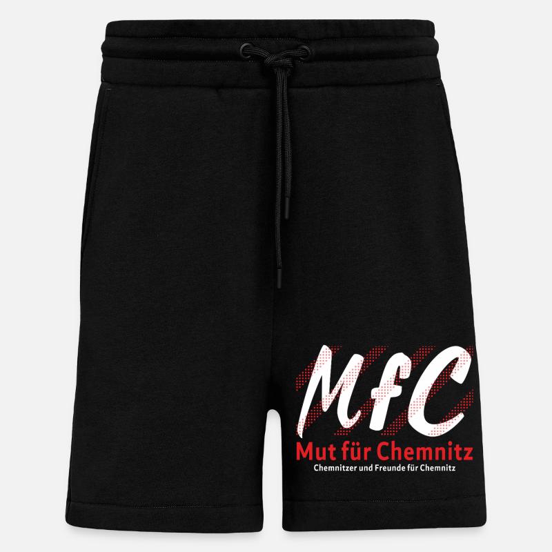 Chemnitz Courage for Chemnitz - Shorts - made by SPREAD - SOLID BLACK