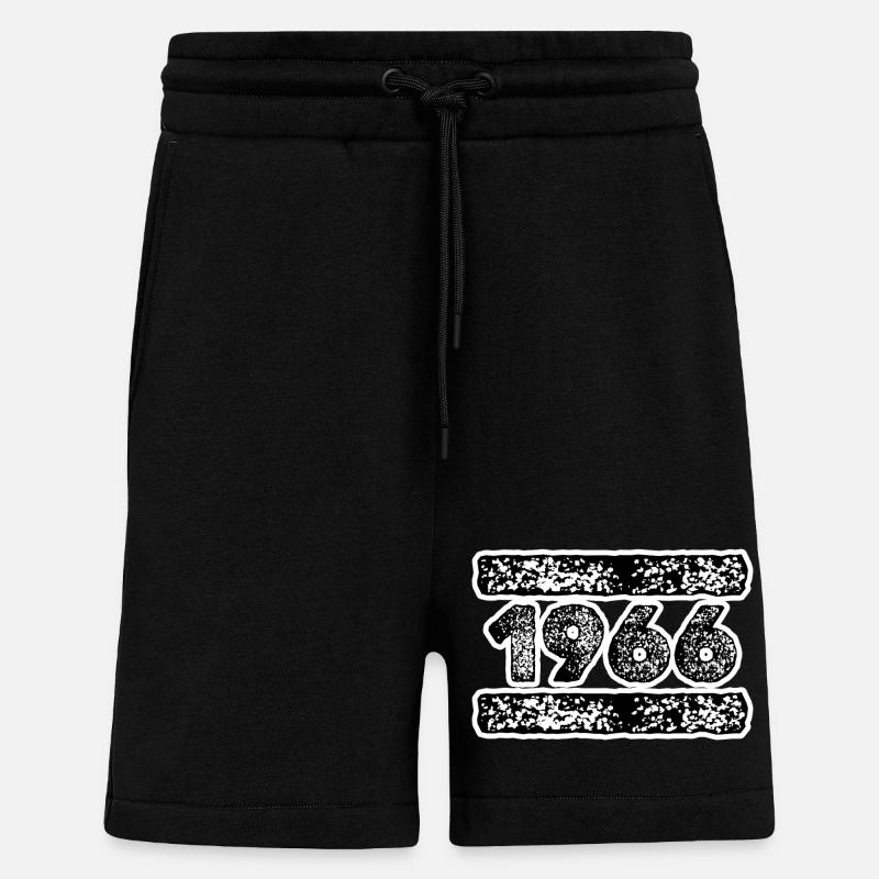 1976 Rétro Célébration Design - Short bio décontracté fabriqué en UE - SOLID BLACK