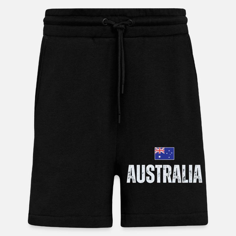 Flag Australia, I love Australia - Shorts - made by SPREAD - SOLID BLACK