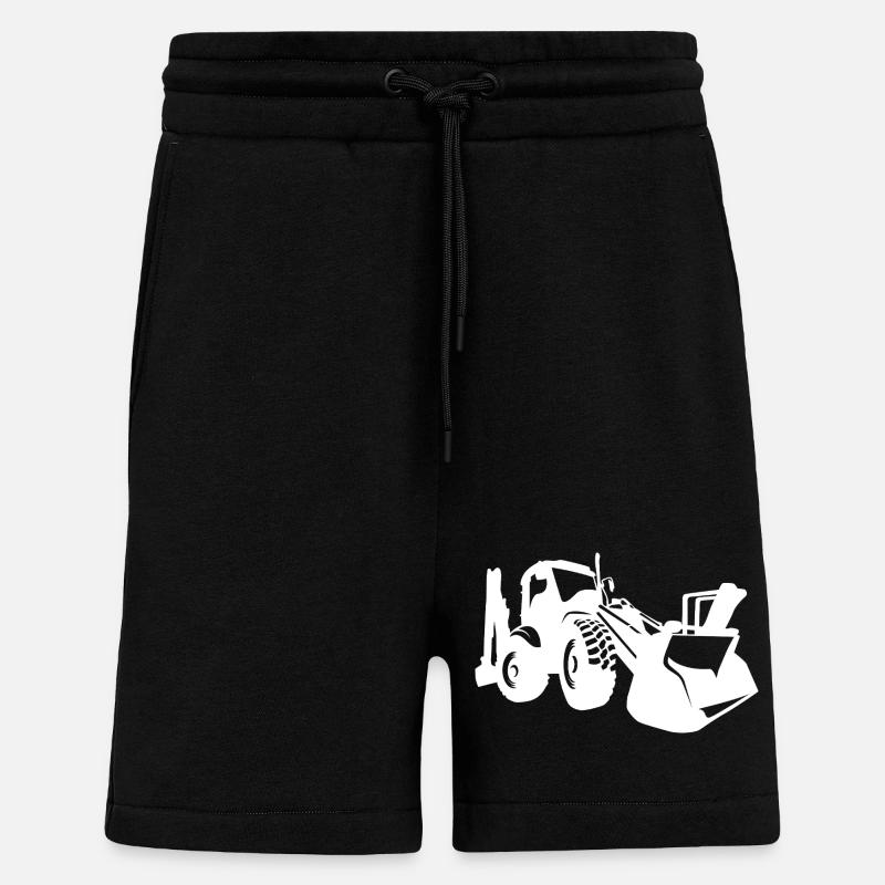 Bagger Radlader Baugeräteführer Silhouette - Shorts - made by SPREAD - SOLID BLACK