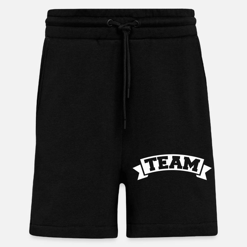 Équipe - Short bio décontracté fabriqué en UE - SOLID BLACK