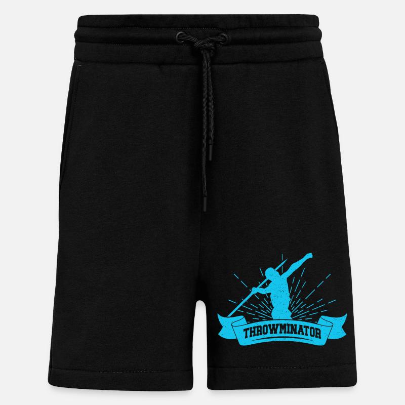 Athlètes d'athlétisme Throwminator Athletic - Short bio décontracté fabriqué en UE - SOLID BLACK