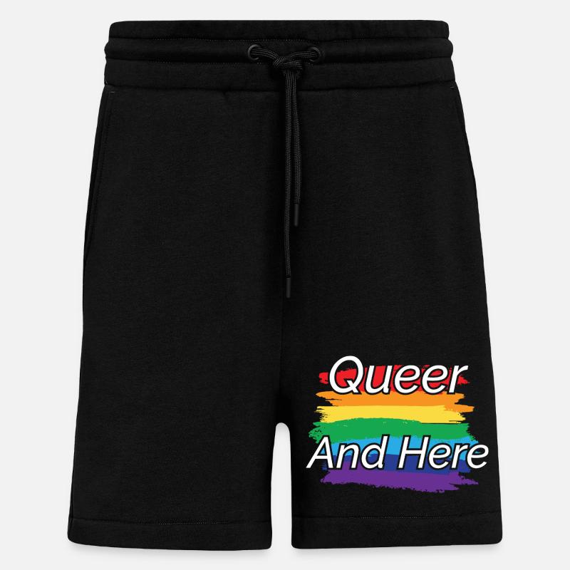 Queer Pride Regenbogen Design - Shorts - made by SPREAD - SOLID BLACK