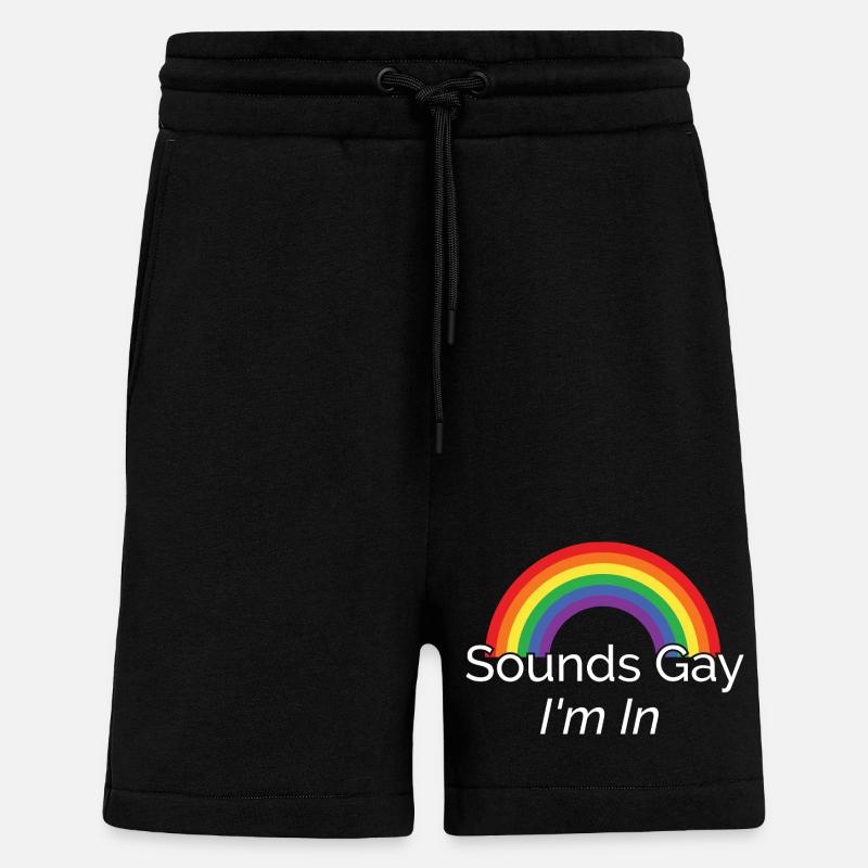 Lebendiges Regenbogen-Pride-Design - Shorts - made by SPREAD - SOLID BLACK