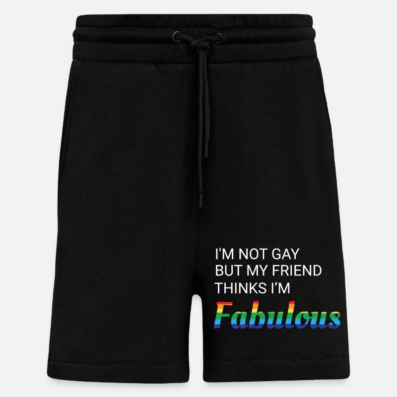 Freundschaft Stolz Regenbogen Design - Shorts - made by SPREAD - SOLID BLACK